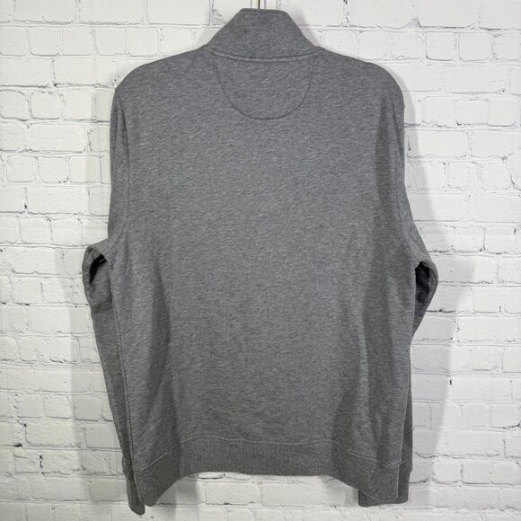 Vintage Brooks Brothers Pull Over Men Medium Gray Preppy Minimalist Cotton Cozy - Picture 2 of 10
